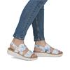 Rieker Platform Twin Velcro Strap Sandal - Multi